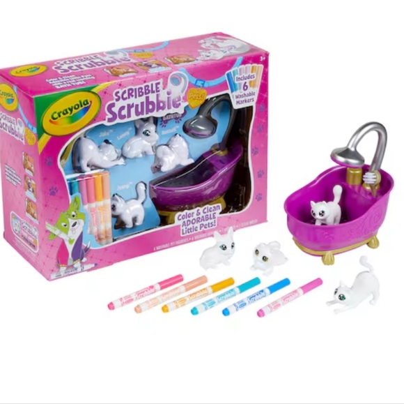 Crayola Scribble Scrubbie Pets Bath Tub Set New - Picture 1 of 11